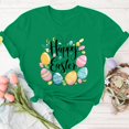 thumbnail image 4 of Mujeres de Manga Corta Tops Casual Nuevo Cuello Redondo Pascua, Ligera Camiseta de Poliéster Spandex, 4 of 4