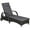 Café Profond et Gris, variante sur Outsunny Chaise Longue en Osier, Chaise Longue d'Extérieur, Chaise Longue de Patio en Rotin PE avec Appui-Tête, Dossier à Hauteur Réglable à 5 Niveaux, Coussin et Roues, Brun Mélangé et Blanc Crème