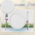 thumbnail image 2 of Ambesonne Floral Place Mats Set of 4, Cartoon Flowers by Lake, Standard Size, Multicolor, 2 of 5
