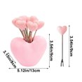 thumbnail image 3 of QTOCIO Home Love Handle Stainless Steel Fruit Fork Fruit Sign Kitchen Cute Cake Fruit Two Toothed Fork Fruit Fork, 3 of 6