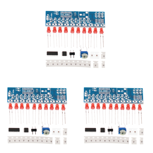 NE555 CD4017 Kit bricolaje intermitente LED SMD práctica soldadura 2.5-14.5V
