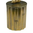 thumbnail image 2 of Zeckos 7 inch Tall Brass Bamboo Design Box With Lid, 2 of 3