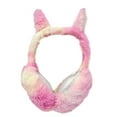 thumbnail image 2 of Earmuff Faux Fur Animal Ear Warmer Cozy Soft Pink Bunny, 2 of 4