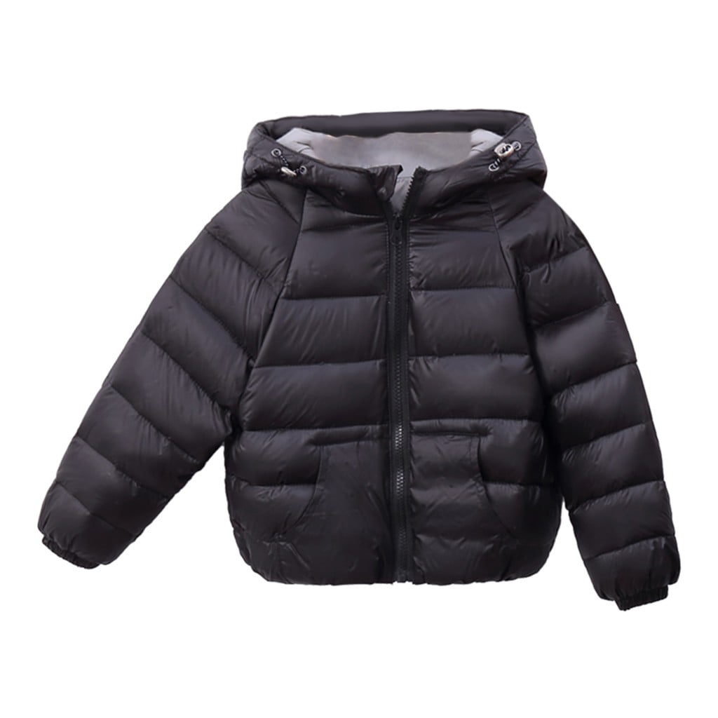 TAIAOJING Winter Coats for Kids with Hoods Winter Child Solid Color ...