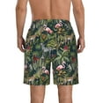 thumbnail image 3 of Naloa Flamingos And Palm Leaves Men's Beach Shorts, Surfing shorts, Swim trunks, Quick Dry Swim Trunks for Surfing Beach Fun - 3X-Large, 3 of 9