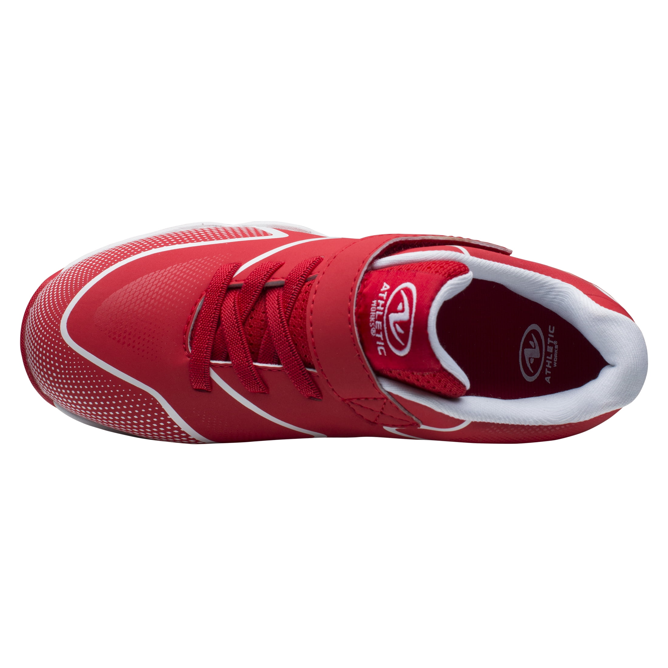 Athletic Works Youth Unisex Baseball Cleats, Red Kids