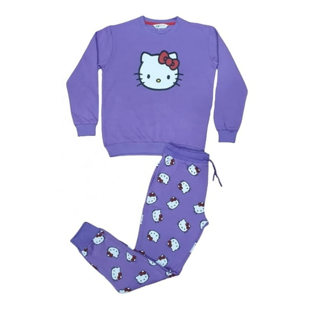 Conjunto de sudadera con cuello redondo hello kitty para niñas adultas de marca (Stock listo)