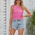 thumbnail image 6 of Miluxas Plus Size Tank Tops Clearance Women's Spring and Summer Sleeveless Solid Color Camisoles Hot Pink 6(M), 6 of 7