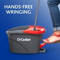 thumbnail image 3 of O-Cedar Easywring Microfiber Spin Mop & Bucket Floor Cleaning System With 1 Extra Refill, Red / Gray, 3 of 3