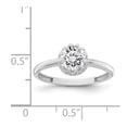 thumbnail image 3 of Solid 10k White Gold CZ Cubic Zirconia Anniversary Ring Band Size 8, 3 of 4