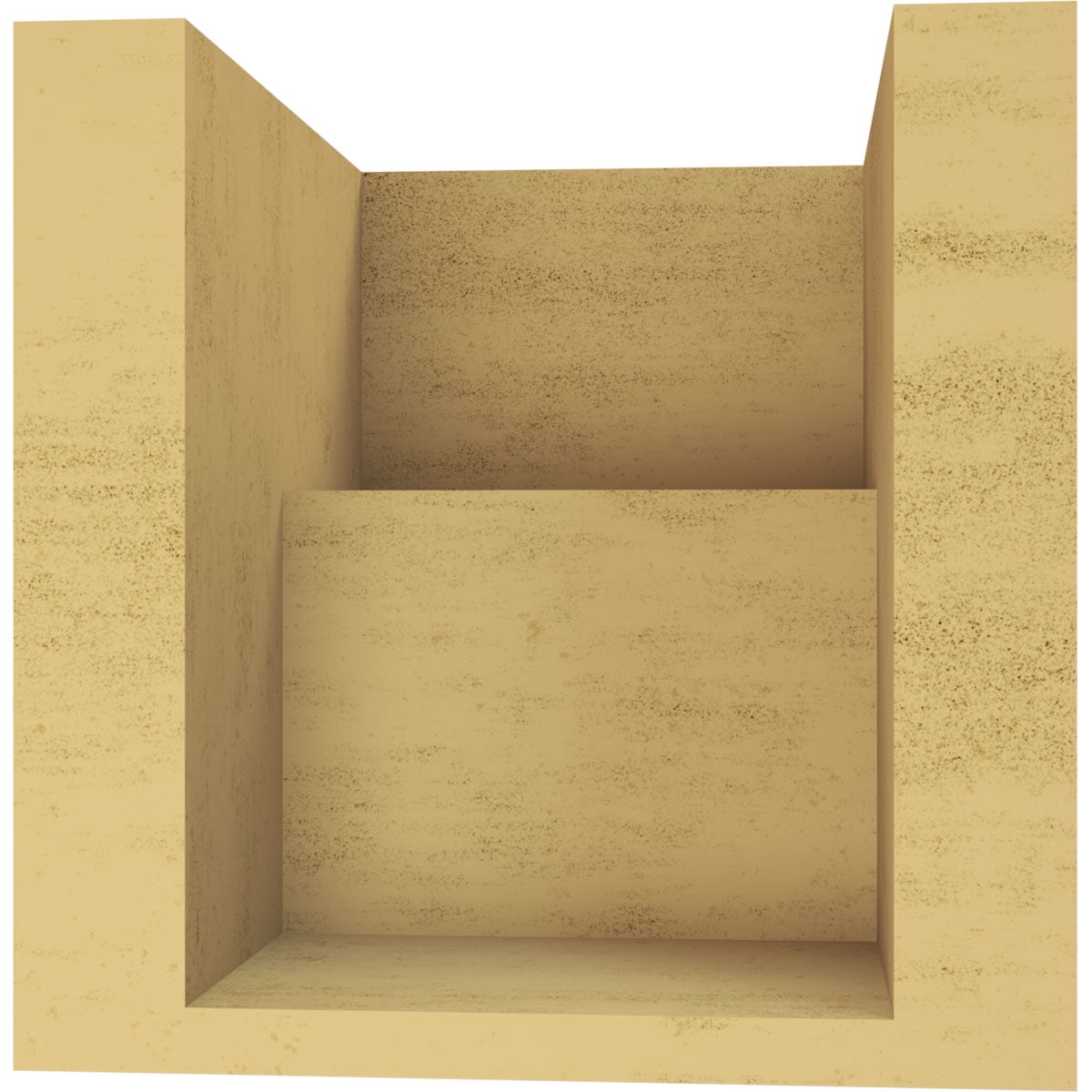6"W x 6"D x 6"H Wide Chapel Hill Rough Cedar Woodgrain TimberThane Corbel, Primed Tan