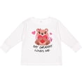 thumbnail image 3 of Inktastic My Granny Loves Me Bear and Hearts Boys or Girls Long Sleeve Toddler T-Shirt, 3 of 5