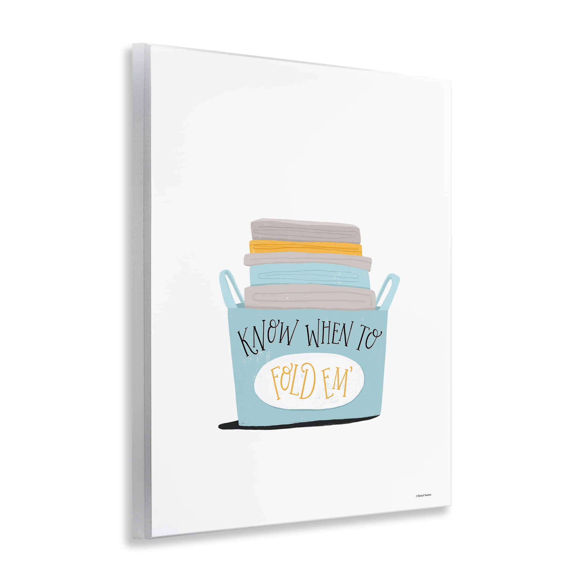 Stupell Industries Know When to Fold Typography Painting Unframed Art Print Wall Art, 11 x 14