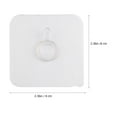thumbnail image 2 of OULII Non-Trace Picture Hooks Transparent Plastic Square Design for Bedroom and Bathroom 5Set, 2 of 4