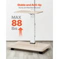 thumbnail image 4 of VEVOR Rolling TV Stand, Mobile TV Cart for 32-70 Inch Screens, 25° Left-Right Rotation and Height Adjustable TV Mount with Tray, Holds up to 88 lbs for Corner, Bedroom, Outdoor, Max VESA 600x400mm, 4 of 9