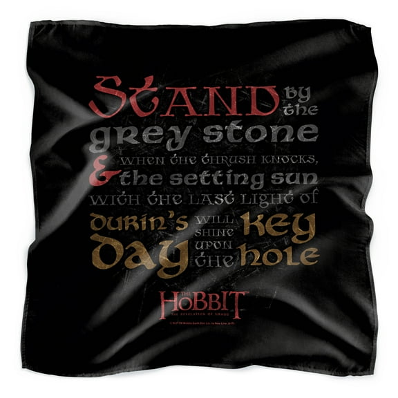The Hobbit Keyhole Bandana (21 in x 21 in)