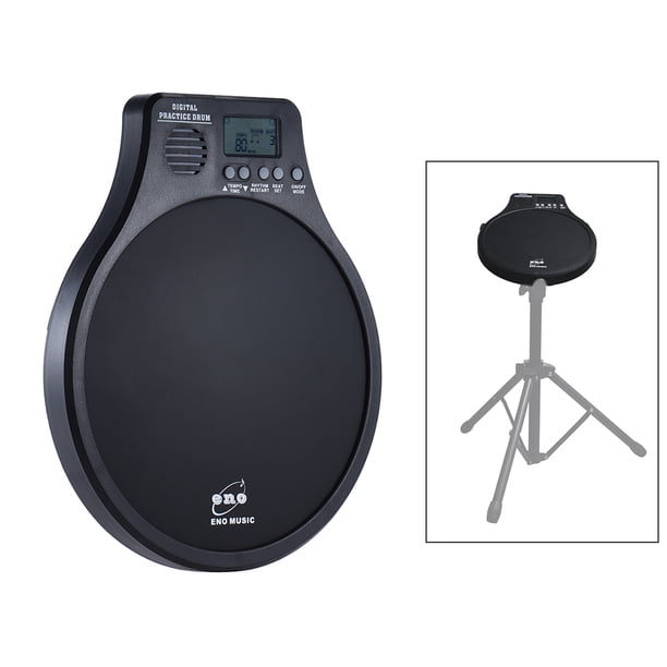 Batería digital eno DEM-43 para práctica, 3 modos: conteo, detección de velocidad y metrónomo, pantalla LCD clara, superficie TPR, control de volumen y entrada para audífonos, ideal para