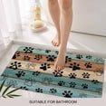 thumbnail image 3 of Black Dog Claws Door Mat&nbsp;Indoor Outdoor Entrance,Non Slip Small Rug for Kitchen Bathroom Entryway Rug,Cat Pets Printed Teal Brown Wood Grain Washable Doormat Floor Mat for Office Home 16x24 Inch, 3 of 8