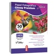 thumbnail image 1 of PAPEL FOTOGRAFICO 200g CURSOR 50 HOJAS CARTA GLOSSY BRILLANTE blanco Carta (216 × 279 mm), 1 of 10