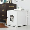 thumbnail image 4 of zoovilla Bac à Litière pour Chaton Intérieur Caché, Meuble d'Enceinte, Blanc, 4 of 6