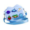 thumbnail image 2 of Bolso bandolera de silicona bandolera de dibujos animados mini bolsa portátil para viajes escolares estilo de hebilla al azar, azul Sweethay AP001516-04B, 2 of 7