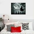 thumbnail image 5 of FUMJ Witch Moon Cemetery Decorative Wall Art Canvas 20x16 in / 16x12 in Halloween Living Room Bedroom Home Office Wall Decor 20x16in, 5 of 6
