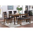 thumbnail image 5 of New Classic Furniture Gia 46" Solid Wood and Faux Leather Bench in Brown, 5 of 5