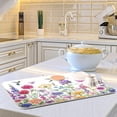 thumbnail image 5 of Colorful Wildflowers Butterflies Dish Drying Mat Kitchen Counter Mat Draining Mat Kitchen Accessories Dish Rack Pad for Dishes, Utensils, Countertops, Sinks 16x18in, 5 of 7