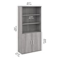 thumbnail image 2 of Studio C 5 Shelf Bookcase with Doors in Platinum Gray - Engineered Wood, 2 of 7