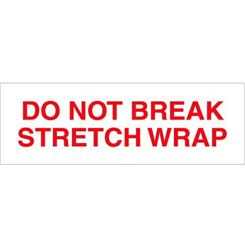 Tape Logic Pre-Printed Packing Tape White - Do Not Break Stretch Wrap 2" X 110 Yard Roll (36 Roll/Case)