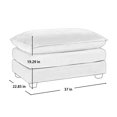 thumbnail image 3 of Grey Corduroy Fabric Ottoman Footstool - Stylish Retro Design for 2, 3, or 4-Seater Sofas, Ergonomic Comfort & Durable Construction, 3 of 8
