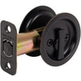 thumbnail image 2 of Stone Harbor Hardware Round Pocket Door Lock, Privacy Function, 2-3/8" Backset, Vintage Bronze, 2 of 3