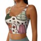 thumbnail image 2 of Balery Vintage Coffee Sujetadores deportivos con espalda cruzada para mujer, acolchados, sin costuras, de alto impacto, ideales para yoga, gimnasio, entrenamiento y fitness.-, 2 of 8