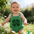 thumbnail image 6 of mgoYE Baby Boy Clothes 3-6 Months My First St Patricks Day Baby Boy Girl Outfit Sleeveless Romper Overalls Onesie Newborn Spring Clothes(Green,6-9 Months), 6 of 9