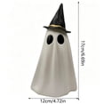 thumbnail image 2 of Lighted Halloween Ghost Decoration with Remote Control, Color Changing LED Spooky Ghost Ornament for Tabletop, Mantel, Shelf, Entryway, Bedroom, Party and House Decor, White, 2 of 6