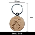 thumbnail image 2 of Spray Bottle Cleaning Icon Round Keychain Charm Tag - Engraved Wood, 2 of 6
