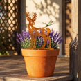 thumbnail image 6 of CoreLiving Garden Stake Yard Art Outdoor and Garden Statue Unique Rustic Cat Decor Weather Resistant Lawn Ornament Durable Brown Metal Sculpture, 6 of 9