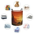 thumbnail image 6 of PHELIKA Wild West American Desert Cowboy On Horse 01 Laundry Basket 65L Large Foldable Round For Dirty Clothes Toy Storage, 6 of 6