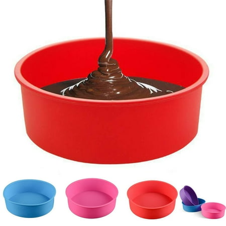 

SUNSIOM 6/8/9 inch Silicone Round Cake Pan Tins Non-stick Baking Mould Bakeware Tray