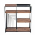 thumbnail image 1 of Topcobe Industrial Retro Small Bookcases Ladders 3 Tiers Shelves Bookshelf Rack Storage Shelf Display Unit for Home Décor Furniture, 1 of 5