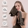 thumbnail image 5 of 12 Piece Family Towels Set for Bathroom, Quick Drying, High Absorbent Ultra Soft Towel Sheet, Includes 4 Bath Towels, 4 Hand Towels, & 4 Washcloths (Dark Brown), 5 of 7