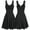 Black, variant on Kiplyki Gothic Dress for Women Plus Size Cool Solid Bandage Irregular Hem Sleeveless Camisole Mini Dresses