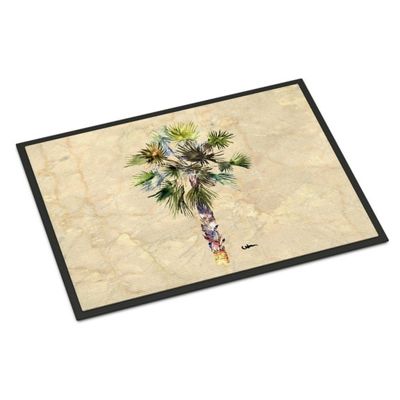 Carolines Treasures 8481MAT Palm Tree Doormat 18x27 27"L x 18"W multicolor