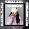 thumbnail image 5 of Two Tone Vintage Snapback Hat - Cow Print/Beige, 5 of 7
