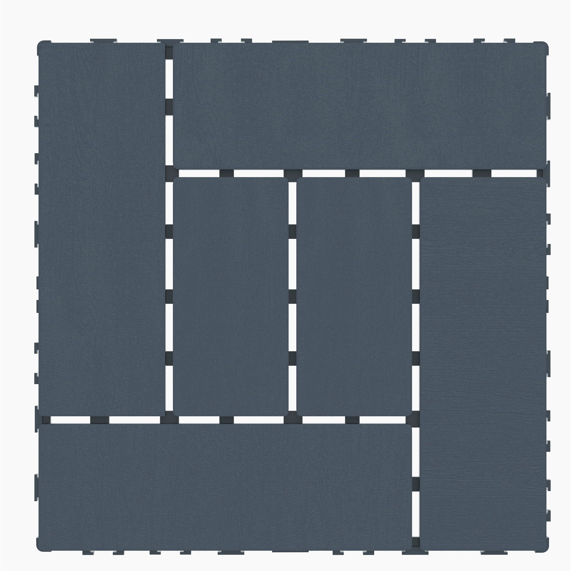 Miniyam 44 Pcs Interlocking Deck Tiles, 12" x 12" Polypropylene, for Outdoor Balcony Garden Gray