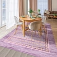 thumbnail image 2 of Wellber Boho Area Rug Wellber Moroccan Rugs Washable Carpet for Bedroom Living Room Home Decor,5'x8',Purple, 2 of 7