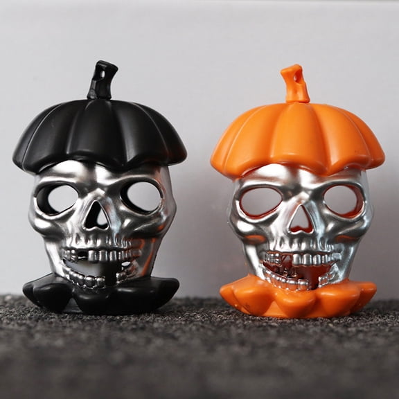 Happy date 2pcs Pumpkin Skull Lantern Hanging Ambient Light Festival Props Halloween Decoration LED Pumpkin Night Light for Indoor