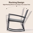 thumbnail image 5 of Noelse 8 Piece Outdoor Patio Furniture Set with 4 Rocking Chairs, 2 Loveseats, 2 Glass Coffee Tables, Outdoor Conversation Set for Backyard, Deck, Dark Gray, 5 of 9