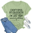 thumbnail image 3 of LUOGENLI T-shirts pour Femme pour Femmes T-Shirt Uni Décontracté Mode à Lettres Imprimées Col Rond Manches Courtes T-Shirt Haut Vintage T-shirts pour Femmes T-Shirt Graphique Saint-Valentin Vert Clair TG, 3 of 3