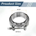 thumbnail image 2 of Uxcell V Band Clamp with Flange 3.25 Inch 304 Stainless Steel Male Female V-Band Exhaust Clamp Flange Kit for Auto Downpipe Exhaust System, Silver, 2 of 6